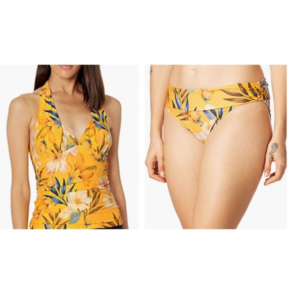 La Blanca Women's V-Neck Halter 2 Piece Bikini Set Swimsuit Size: 12 - Picture 1 of 9